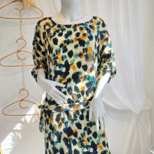 Vestido estampado leopardo abstracto
